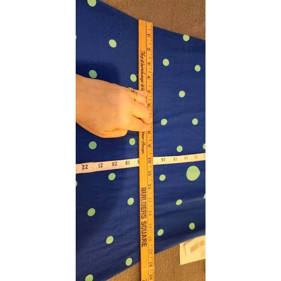 NWT LuLaRoe Julia Dress Knee Length‎ Scoop Polka Dot Royal Blue Aqua Size Large - Picture 6 of 11